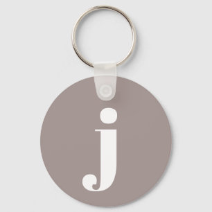 Minimalistisk Monogrammed-start i Taupe Brown Nyckelring