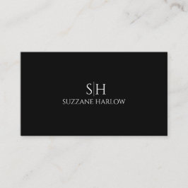 Minimalistisk monogrammodern visitkort