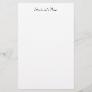 Minimalistisk monogramnamn anpassad färg svart vit brevpapper