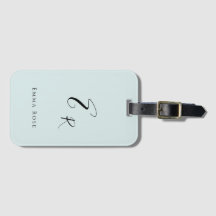 Minimalistisk monogramnamn Elegant mintgrön
