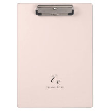 Minimalistisk monogramnamn elegant rosa