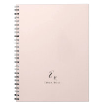 Minimalistisk monogramnamn elegant rosa