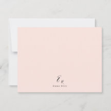 Minimalistisk monogramnamn elegant rosa