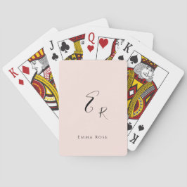 Minimalistisk monogramnamn Elegant skrivstil stor Casinokort