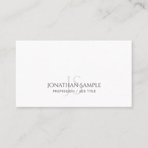 Minimalistisk monogramsmodell i trendigets Elegant Visitkort