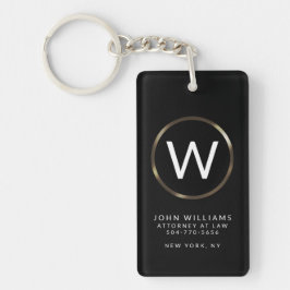 Minimalistisk monogramtangentkedja för Professione Nyckelring