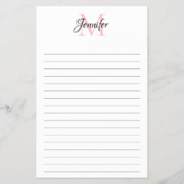 Minimalistisk monogramutskrift med LUN-Personlig Flygblad