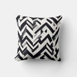 Minimalistisk monokrom Chevron Mönster Dekorativ k Kudde