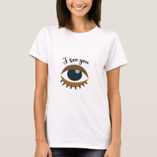 Minimalistisk monokrom design: vi ser dig t shirt