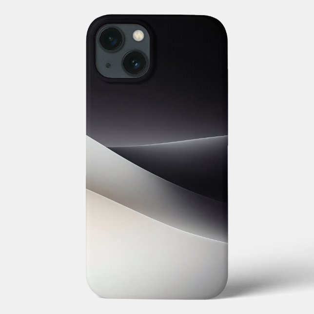 Minimalistisk monokrom flödestelefonfodral - Elega (Baksida)