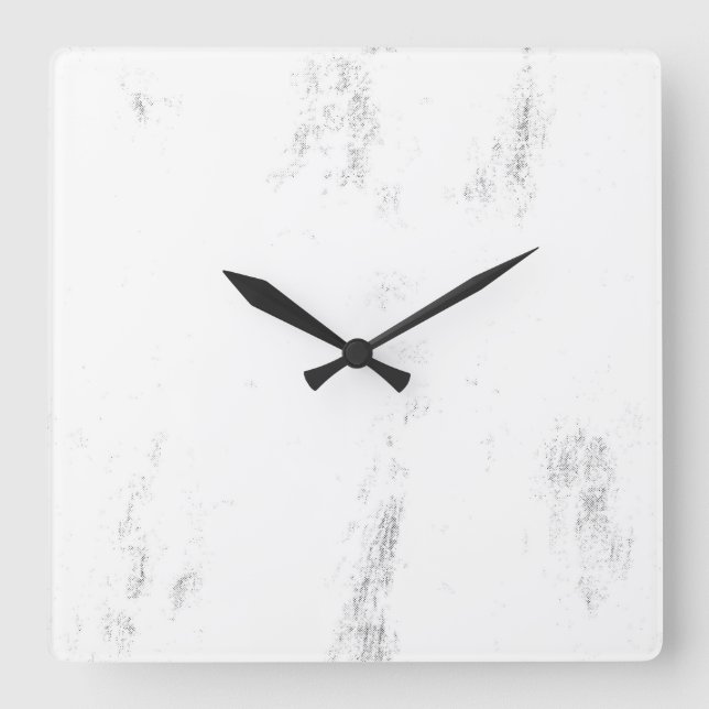 Minimalistisk monokrom Grunge-struktur Fyrkantig Klocka (Framsida)