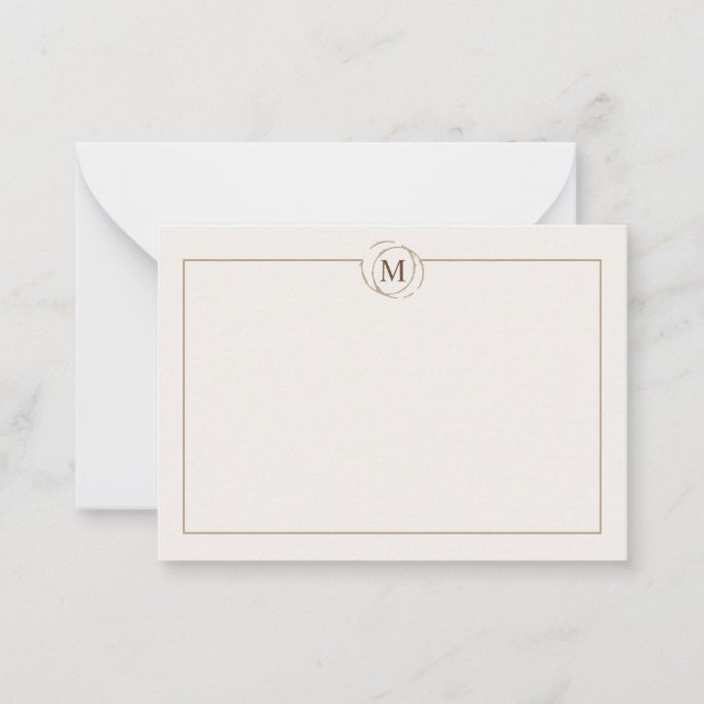 Minimalistisk monokulärgrädde av kaffe älskare anteckningskort (Framsida)