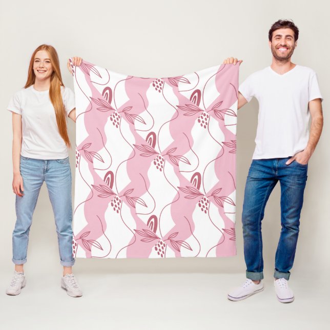 Minimalistisk Mönster Fleece Blanket (På plats)