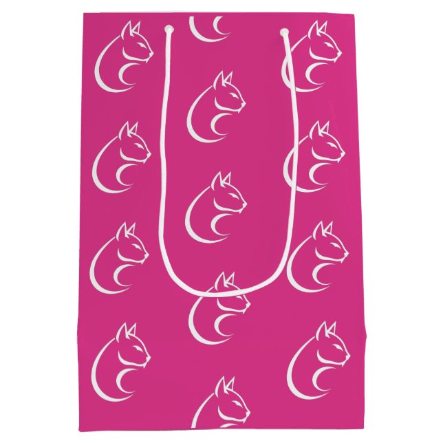 Minimalistisk Mönster-Rosa för kattdesign (Baksidan)