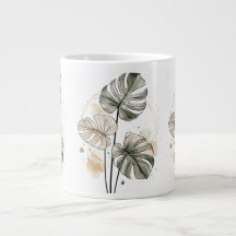 Minimalistisk Monstera-blad-kaffemugg
