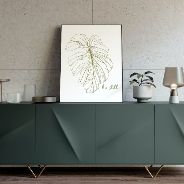 Minimalistisk Monstera Löv-inspirationsoffert Poster (Skapare uppladdad)