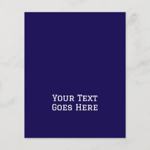 Minimalistisk mörk blått enkel Elegant Flygblad