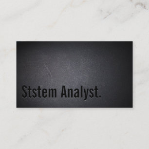 Minimalistisk Mörk för Professionell System Anal Visitkort
