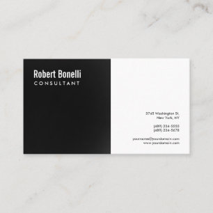 Minimalistisk Mörk Grått White Modern Anpassningsb Visitkort