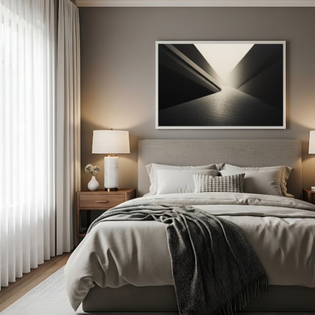 Minimalistisk mörk korridor ljus och skugga poster (Skapare uppladdad)