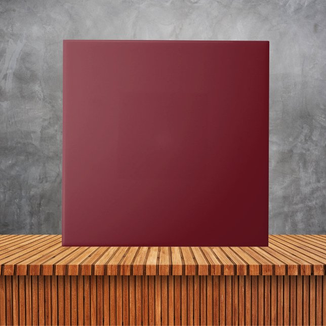 Minimalistisk Mörk Red Plain Solid Färg Kakelplatta (Skapare uppladdad)