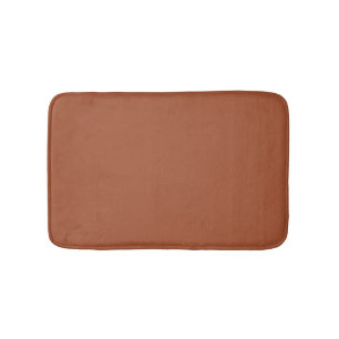 Minimalistisk mörk terracotta solid vanlig modern  badrumsmatta