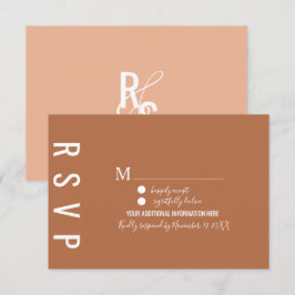 Minimalistisk Mörk Terrakotta Bohemisk RSVP Inbjudningar
