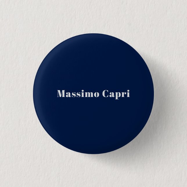 Minimalistisk mörkblå elegant egen namn fet text knapp (Framsida)