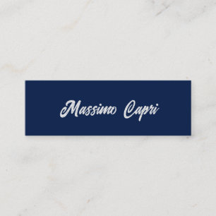 Minimalistisk Mörkblå Elegant Eget Namn Fet Text