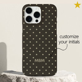 Minimalistisk mörkgrå anpassad monogram prick