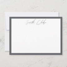 Minimalistisk mörkgrå kant handskriven skrift