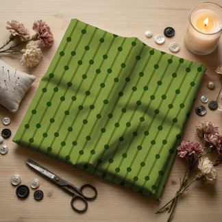 Minimalistisk mörkgrön geometrisk prickar och ränd tyg