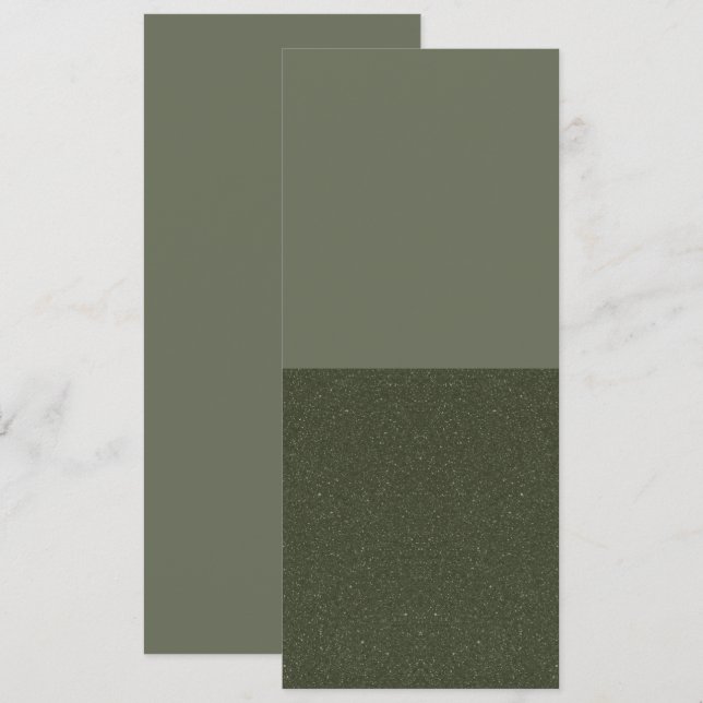 Minimalistisk Moss-Grönt med två Zona Inbjudan - A (Fram/baksida)