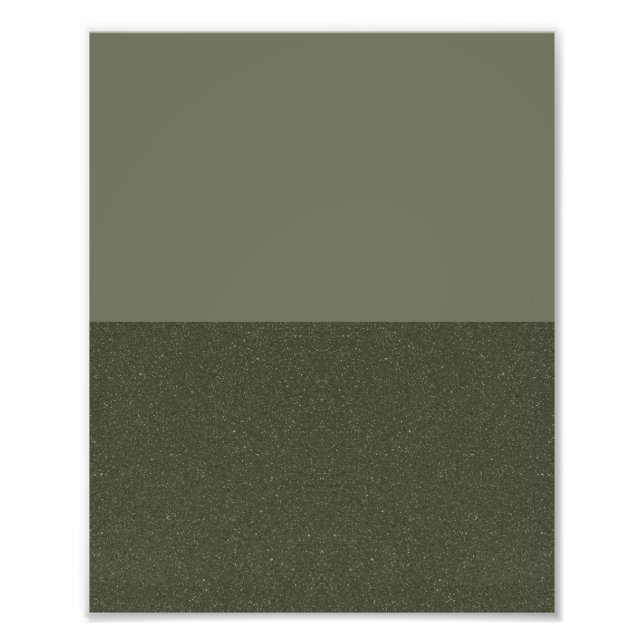 Minimalistisk Mossgrön affischtryck – Anpassningsb Fototryck (Framsidan)