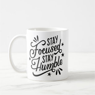 Minimalistisk motivation, fet svart Brev vit Kaffemugg