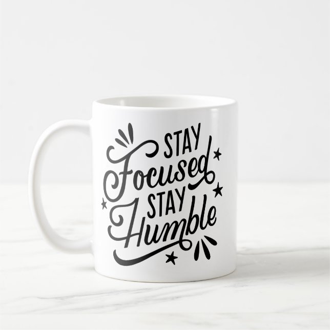 Minimalistisk motivation, fet svart Brev vit Kaffemugg (Vänster)