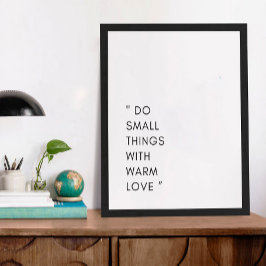 Minimalistisk motivation för små Sak & Kärlek Post Poster