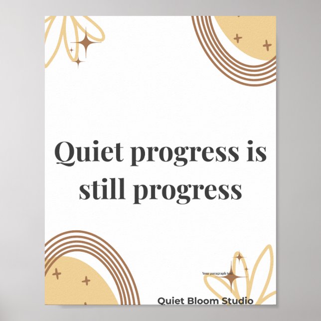Minimalistisk motivationscitat poster (Framsidan)