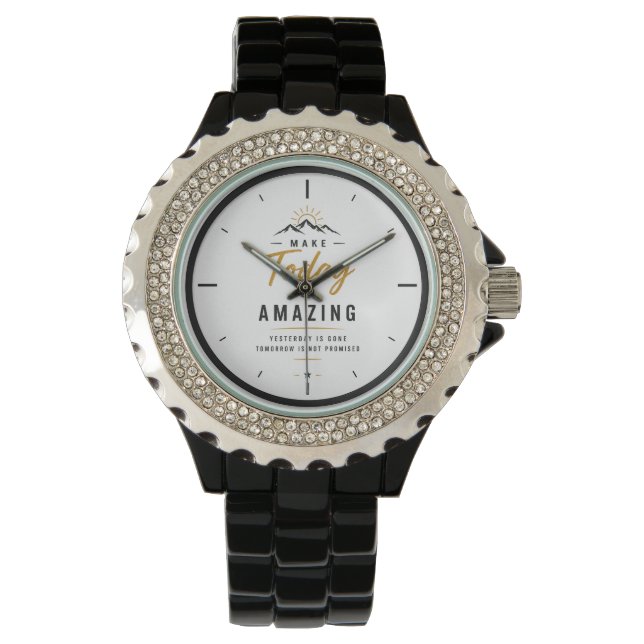 Minimalistisk Motiverande Armbandsur (Framsida)