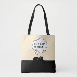 Minimalistisk Motiverande Katt Citat Humor Present Tygkasse