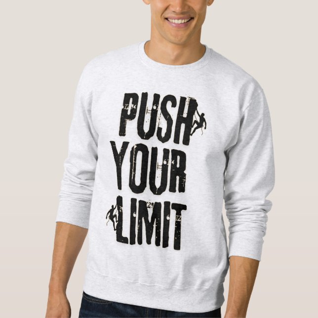 Minimalistisk motiverande slogan  lång ärmad tröja (Framsida)