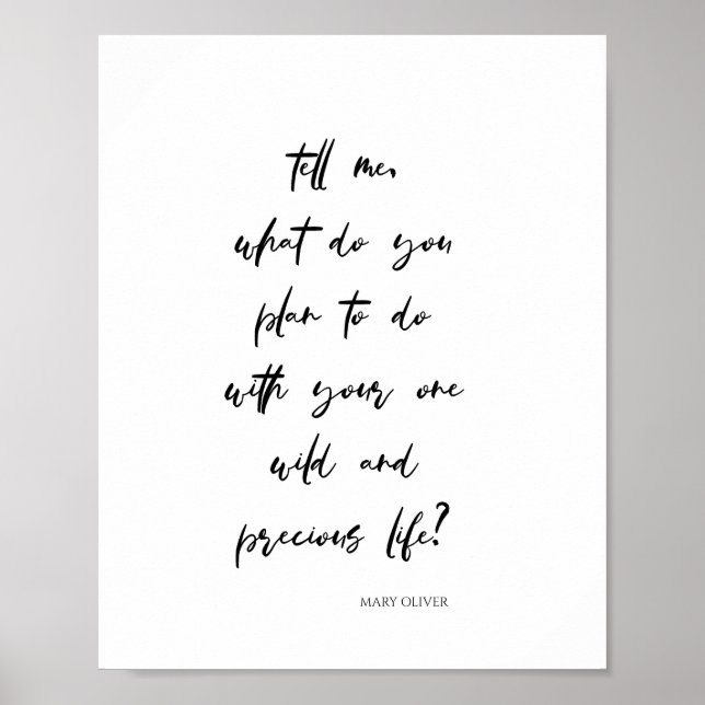 Minimalistisk Motiverande Topografi Citat (Matte) Poster (Framsidan)
