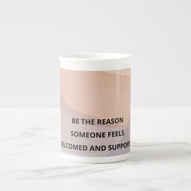 Minimalistisk Motiverande Väggkonstutskrift/Inspir Benporslin Mugg (Framsidan)