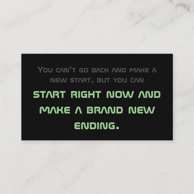 Minimalistisk motivering för psykisk hälsa visitkort (Framsida)