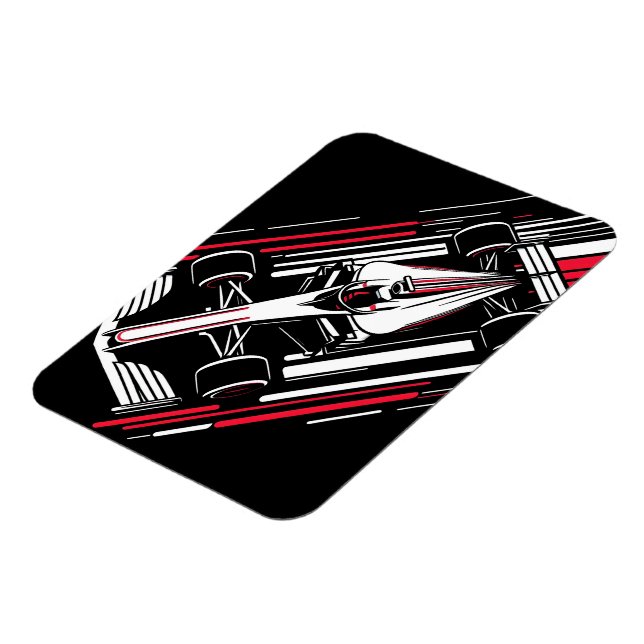 Minimalistisk Motorsport Formel Racingbil Hastighe Magnet (Vänstra Sidan)
