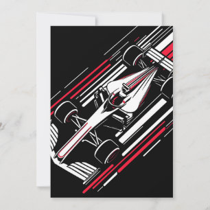 Minimalistisk Motorsport Formel Racingbil Hastighe Meddelande