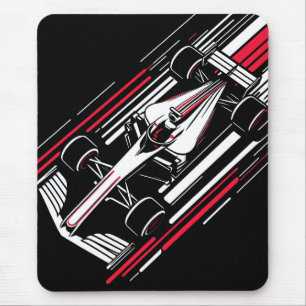 Minimalistisk Motorsport Formel Racingbil Hastighe Musmatta