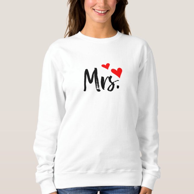 Minimalistisk Mrs-förkläde – Kärleksinspirerad kvi T Shirt (Framsida)