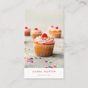Minimalistisk muffin Cuptårta Bakery Patisserie Qr Visitkort