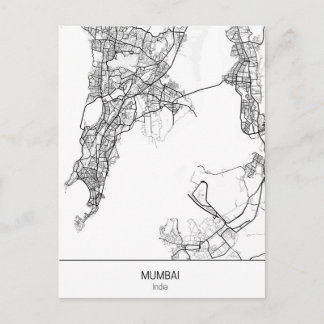 minimalistisk Mumbai Indien Vykort